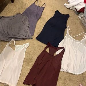 6 lulu lemon tank tops.